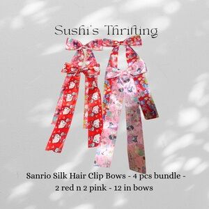 4 Hello Kitty Hair Bows